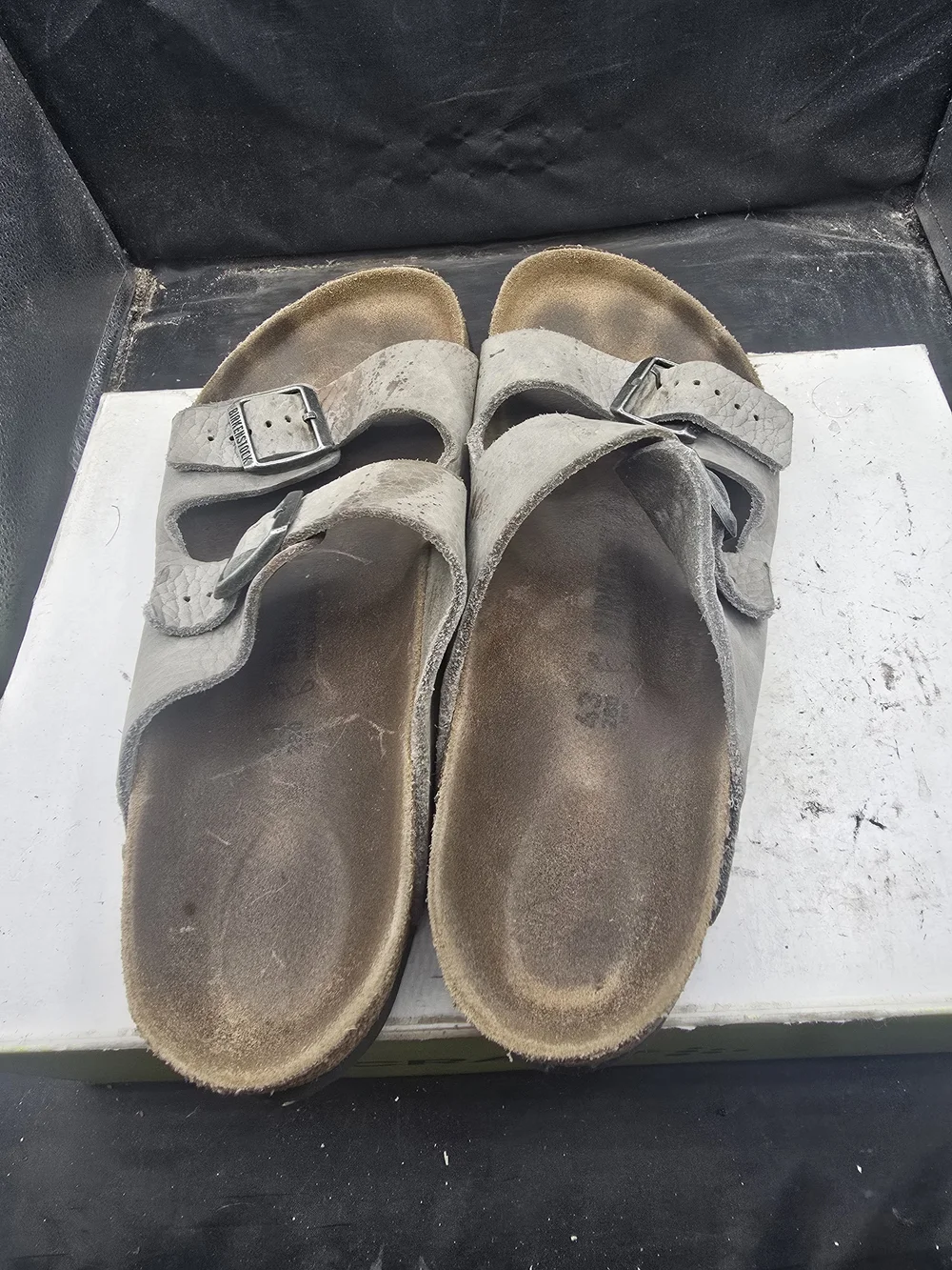 Birkenstock Men's Double-Buckle Sandals in Light Gray